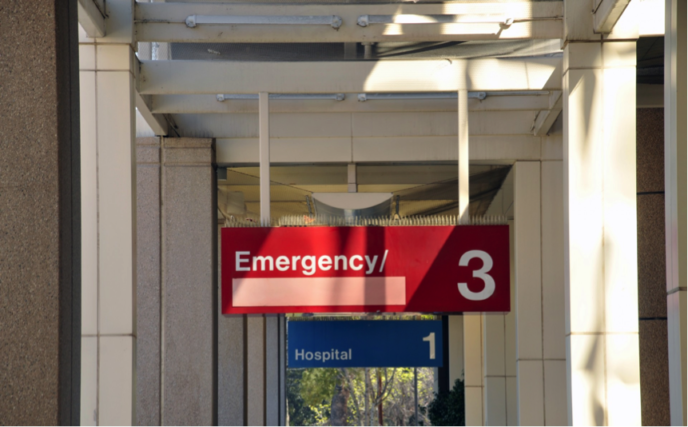 Emergency Room Sign at Hospital