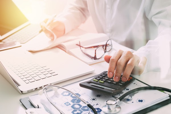 doctor managing healthcare billing process